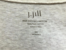 Load image into Gallery viewer, J Jill Shirt Womens 2X V-Neck Long Sleeve Pima Lightweight Pullover Plus Ladies