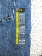 Load image into Gallery viewer, Lee Jeans Adult 48x34 Straight Regular Fit Medium Wash Denim 5 Pocket Mens NWT