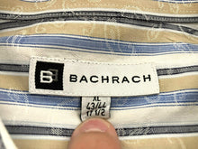 Load image into Gallery viewer, BACHRACH Shirt Adult Extra Large 17.5 43/44 Striped Paisley Button Up Dress Mens