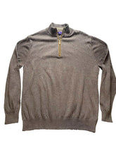 Load image into Gallery viewer, Alan Flusser Sweater Adult Large Mock Neck 1/4 Zip Pullover Knit Outerwear Mens