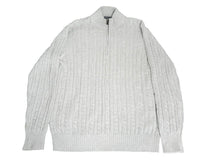 Load image into Gallery viewer, IZOD Sweater Adult Large 1/4 Zip Mock Neck Cable Knit Pullover Outerwear Mens