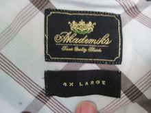 Load image into Gallery viewer, Akademiks Shirt Adult 4XL Button Up Plaid AKDMKS Pocket Blue White Gray Mens