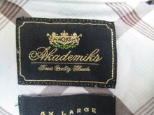 Load image into Gallery viewer, Akademiks Shirt Adult 4XL Button Up Plaid AKDMKS Pocket Blue White Gray Mens