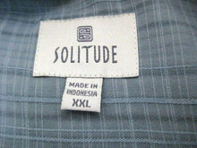 Load image into Gallery viewer, Solitude Shirt Adult 2XL XXL Long Sleeve Button Up Casual Camp Plaid Mens