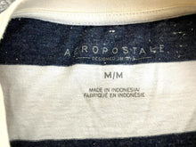 Load image into Gallery viewer, Aeropostale Shirt Womens Medium Striped A87 NY Embroidered Casual Pullover Lady