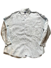 Load image into Gallery viewer, Tommy Bahama Shirt Adult Large Button Up 100% Linen Indigo Palms Casual Mens