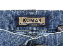 Load image into Gallery viewer, KOMAN Jeans Adult 42x32 Medium Wash Whiskered 5 Pocket Denim Baggy Y2K Mens