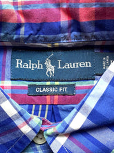 Load image into Gallery viewer, Ralph Lauren Shirt Adult Large Button Up Plaid Classic Fit Red Pony Casual Mens