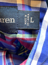 Load image into Gallery viewer, Ralph Lauren Shirt Adult Large Button Up Plaid Classic Fit Red Pony Casual Mens