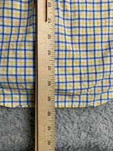 Load image into Gallery viewer, Brooks Brothers 346 Shirt Adult Small Yellow Blue Button Up Grid Checkered Mens
