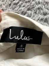 Load image into Gallery viewer, Lulu's Skirt Womens Small Gray White Wrap Maxi Linen Rayon Tie Striped Ladies