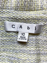 Load image into Gallery viewer, Cabi Jacket Womens 10 Yellow Gray Tweed Career Blazer Single Breasted Ladies
