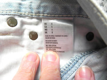 Load image into Gallery viewer, American Eagle Shorts Womens 4 30 Waist Destroyed Cheeky Denim Light Wash Ladies