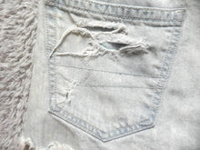 Load image into Gallery viewer, American Eagle Shorts Womens 4 30 Waist Destroyed Cheeky Denim Light Wash Ladies
