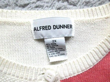 Load image into Gallery viewer, Alfred Dunner Sweater Womens 2X Plus Button Up Cardigan Patchwork Flower Ladies