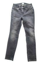 Load image into Gallery viewer, J Crew Jeans Womens 25x27 Black Whiskered 8" Toothpick Super Skinny Denim Ladies