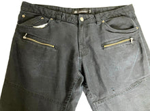 Load image into Gallery viewer, Akademiks Jeans Adult 36x32 Black Straight Leg Zip Pockets Rock Punk AKDMKS Mens