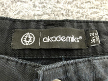 Load image into Gallery viewer, Akademiks Jeans Adult 36x32 Black Straight Leg Zip Pockets Rock Punk AKDMKS Mens