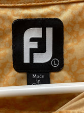 Load image into Gallery viewer, FJ FootJoy Shirt Adult Large Orange AOP Flower 1946 Embroidery Golf Polo Mens