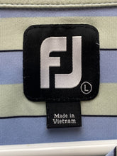 Load image into Gallery viewer, FJ FootJoy Shirt Adult Large Blue Spandex Methodist Embroidery Golf Polo Mens