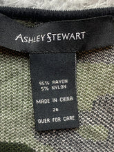 Load image into Gallery viewer, Ashley Stewart Sweater Womens 26 Black Green Camo Zip Up Cardigan Plus Ladies