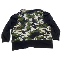 Load image into Gallery viewer, Ashley Stewart Sweater Womens 26 Black Green Camo Zip Up Cardigan Plus Ladies