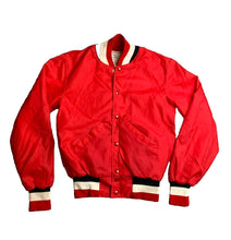 Load image into Gallery viewer, VTG Bella Vista Jacket Adult Extra Small Red Bomber Varsity Snaps DeLong Mens