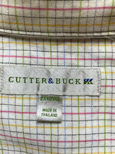 Load image into Gallery viewer, Cutter & Buck Shirt Adult 2XT 2X Tall Button Up Short Sleeve Casual Plaid Mens