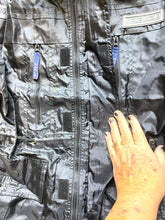 Load image into Gallery viewer, Harlem Gear America Jacket Adult Large Black Zip Up Nylon Mesh Windbreaker Mens
