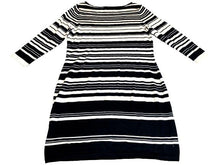 Load image into Gallery viewer, Lauren Ralph Lauren Dress Womens Extra Large Black White Nylon Bodycon Sweater