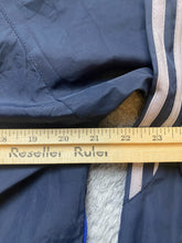 Load image into Gallery viewer, Adidas Jacket Adult Large Navy Full Zip Three Stripes Logo Windbreaker Mens