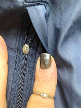 Load image into Gallery viewer, Adidas Jacket Adult Large Navy Full Zip Three Stripes Logo Windbreaker Mens