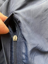 Load image into Gallery viewer, Adidas Jacket Adult Large Navy Full Zip Three Stripes Logo Windbreaker Mens