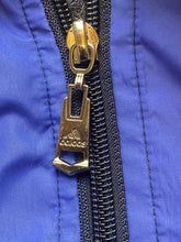 Load image into Gallery viewer, Adidas Jacket Adult Large Navy Full Zip Three Stripes Logo Windbreaker Mens