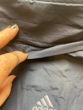 Load image into Gallery viewer, Adidas Jacket Adult Large Navy Full Zip Three Stripes Logo Windbreaker Mens