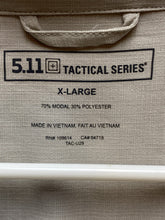 Load image into Gallery viewer, 5.11 Tactical Shirt Adult Extra Large Taupe Button Up Utility Slit Workwear Mens