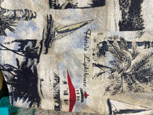 Load image into Gallery viewer, Keeler Bay Shirt Adult Medium AOP Lighthouse Sailing Boat Rayon Hawaiian Mens