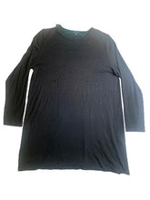 Load image into Gallery viewer, J Jill Shirt Womens Large Black Rhinestone Tunic Oversized Boxy Wearever Ladies