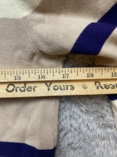 Load image into Gallery viewer, Banana Republic Sweater Womens Medium Taupe Navy Striped Nylon Spandex Ladies