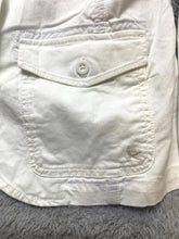 Load image into Gallery viewer, Eddie Bauer Jacket Womens 10 Small White Legend Wash Stretch Buttons Spandex NWT
