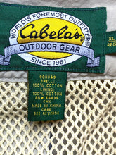Load image into Gallery viewer, Cabelas Jacket Adult Extra Large Khaki Zip Up Safari Vest Outdoor Camping Mens