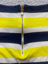 Load image into Gallery viewer, Lauren Ralph Lauren Shirt Womens Extra Large Navy Yellow Striped Boat Neck Lady