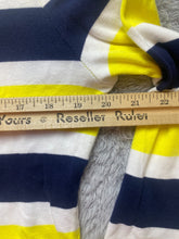 Load image into Gallery viewer, Lauren Ralph Lauren Shirt Womens Extra Large Navy Yellow Striped Boat Neck Lady