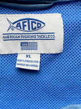 Load image into Gallery viewer, AFTCO Shirt Adult Extra Large Turquoise Blue Fishing Mesh Performance Pocket Men