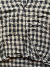 Load image into Gallery viewer, Anthropologie Cloth & Stone Shirt Womens Medium Wrap V-Neck Black Gray Viscose