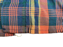 Load image into Gallery viewer, Duluth Trading Shirt Adult Extra Large Tall Navy Orange Plaid Untucked Mens