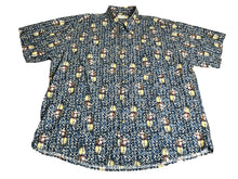 Load image into Gallery viewer, Hula Girl Shirt Adult 2XL XXL Blue Geometric Aloha Hawaiian Crossings AOP Mens