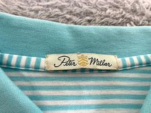 Load image into Gallery viewer, Peter Millar Shirt Adult Large Blue Striped Crown Golf Polo Performance Mens