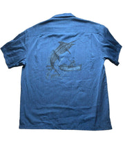 Load image into Gallery viewer, Guy Harvey Shirt Adult Large Blue Button Up AFTCO Bluewater Marlin Fish Boat Men