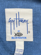 Load image into Gallery viewer, Guy Harvey Shirt Adult Large Blue Button Up AFTCO Bluewater Marlin Fish Boat Men